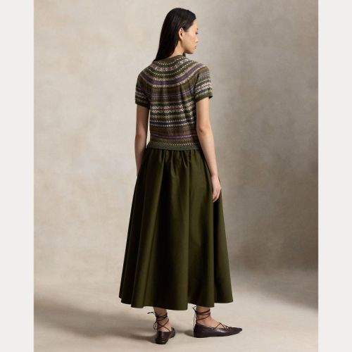 WOVEN-A LINE-DRESSES OLIVE MULTI OLI