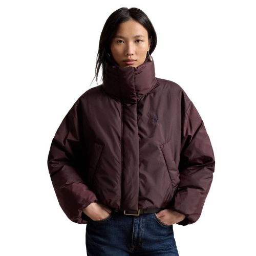 WOVEN-PUFFER-COAT DARK SHADOW BUR