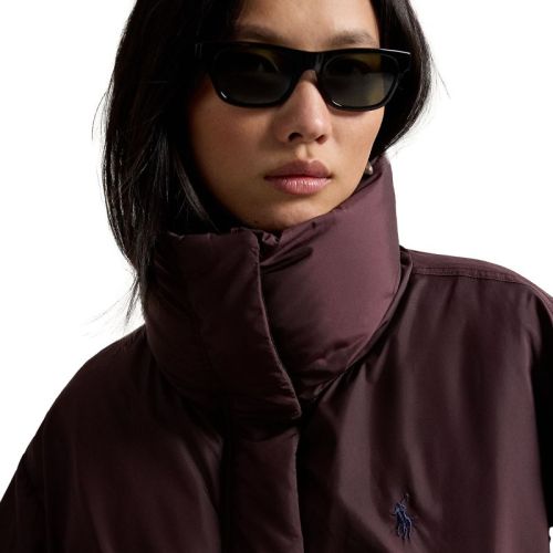 WOVEN-PUFFER-COAT DARK SHADOW BUR
