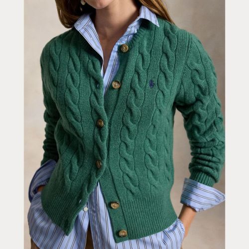 SWEATER-CARDIGAN CLOVER GREEN HE