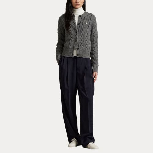 SWEATER-CARDIGAN FLANNEL GREY HE