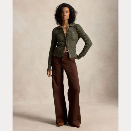SWEATER-CARDIGAN DENSE OLIVE DEN